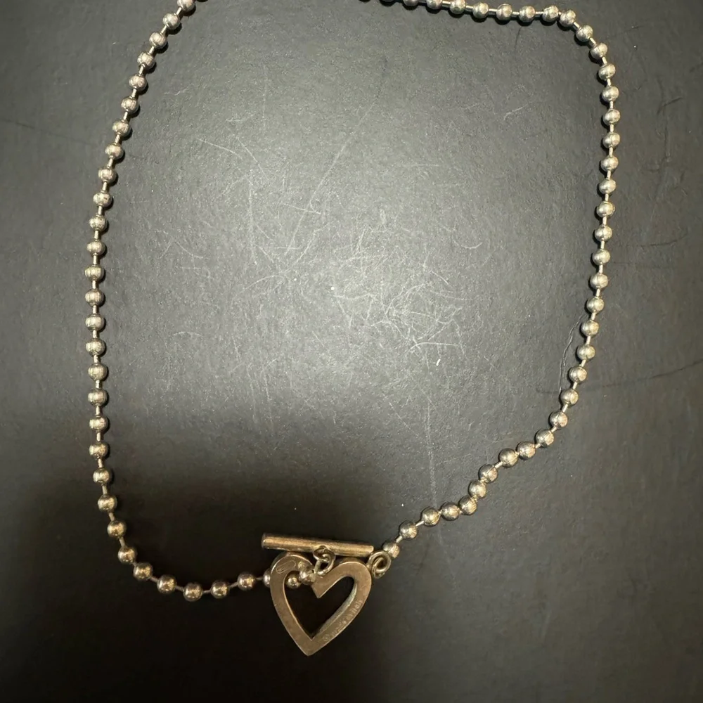 Authentic GUCCI Vintage Heart Necklace 925 SILVER - Picture 12 of 12